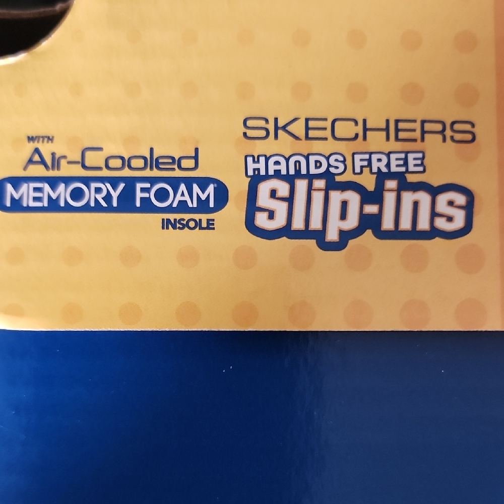 Skechers Hands Free White w/ Silver Slip-Ins with Air Cooled Memory Foam Insoles - Picture 2 of 8